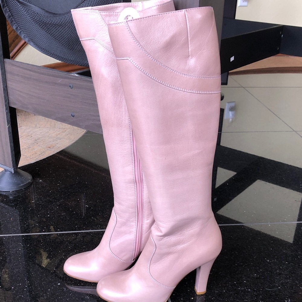 Marc Jacobs Pink Over-the-Knee Leather Boots